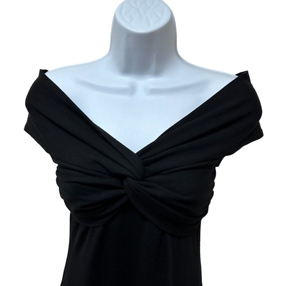 Reformation Black off Shoulder Toulon Knit Dress Bodycon Sexy Stretchy XS NEW‎ - Picture 3 of 13